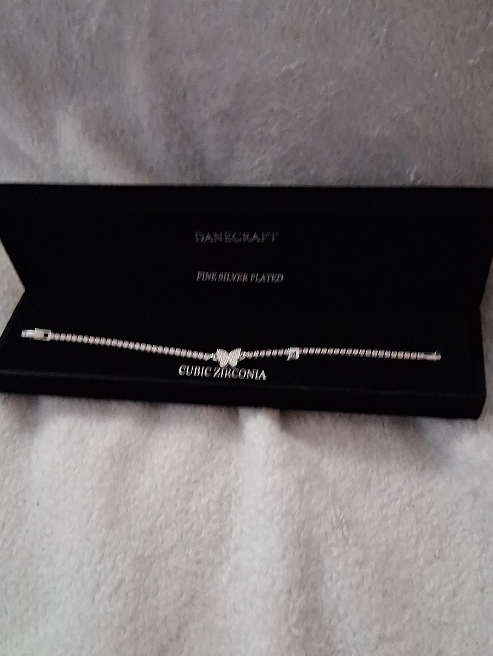 Craft Silver Butterfly Cubic Zirconia Bracelet